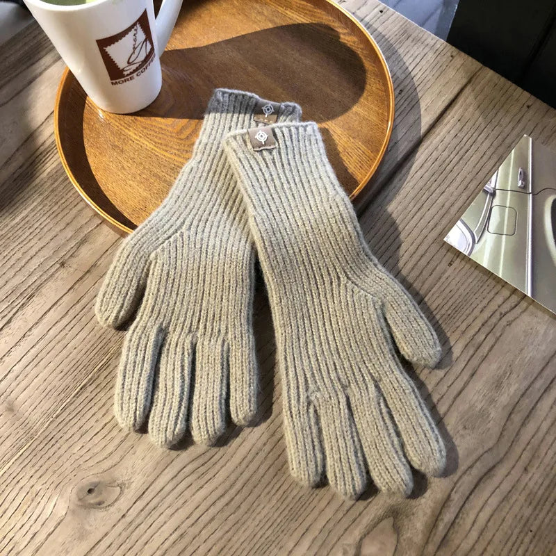 Herren Strick-Winterhandschuhe - Gerippt & Touchscreen-kompatibel