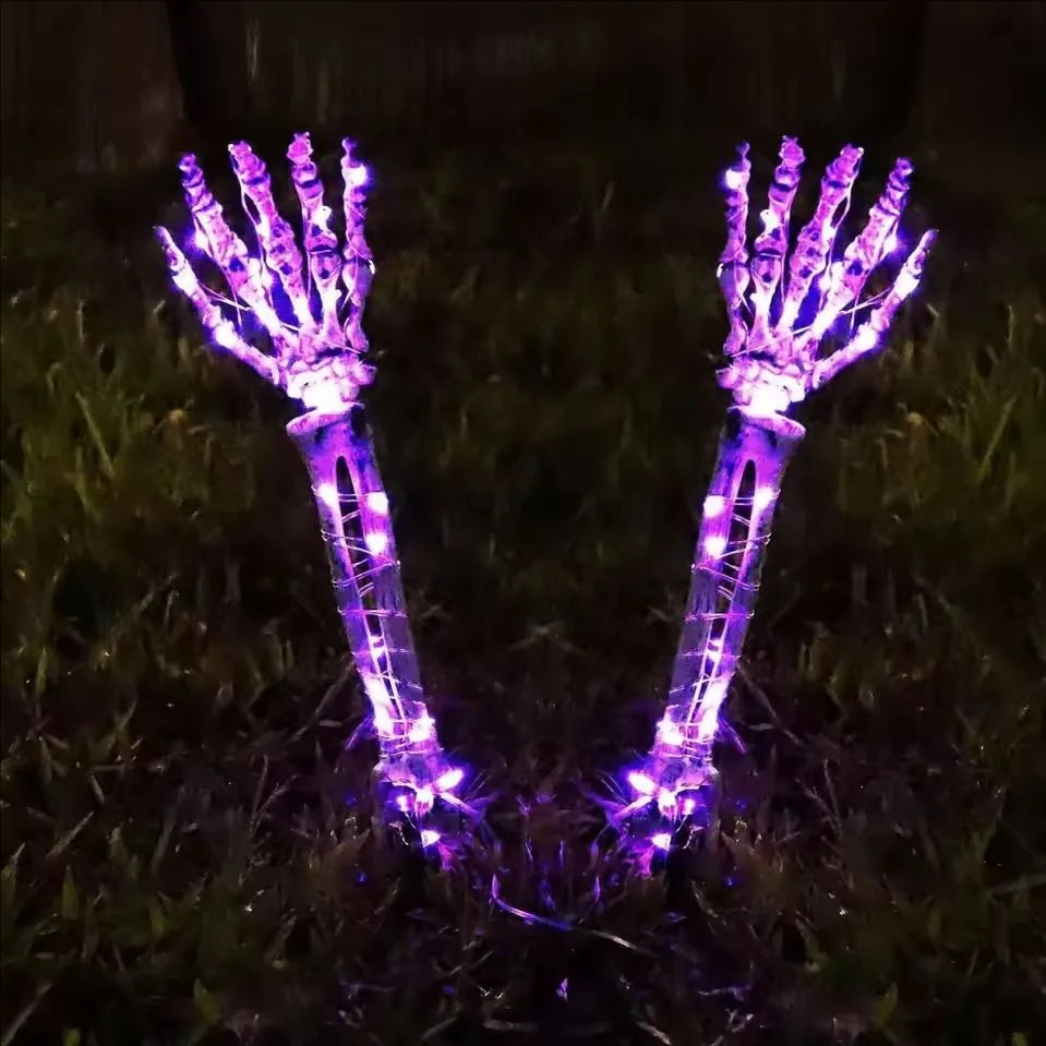 Skelett Arm Solarleuchten - LED Gartenstecker Halloween Dekoration