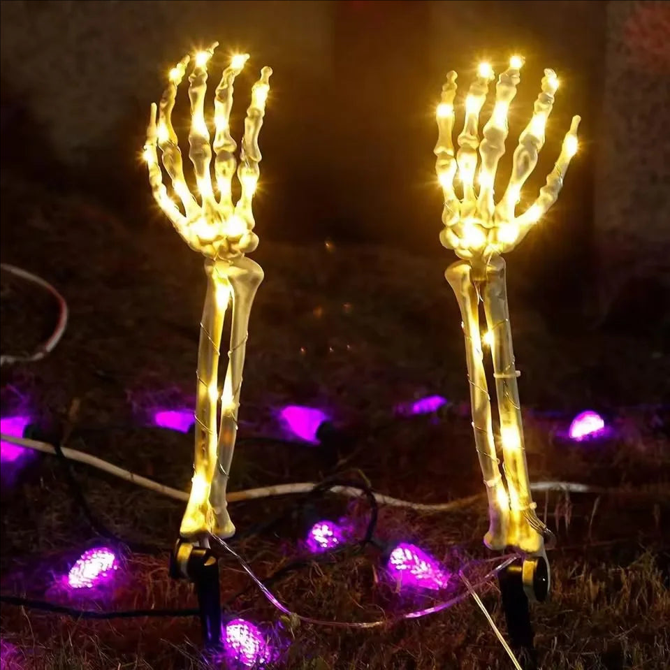 Skelett Arm Solarleuchten - LED Gartenstecker Halloween Dekoration