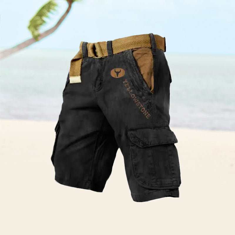 Herren Cargo-Shorts - Mehrere Taschen mit Gürtel