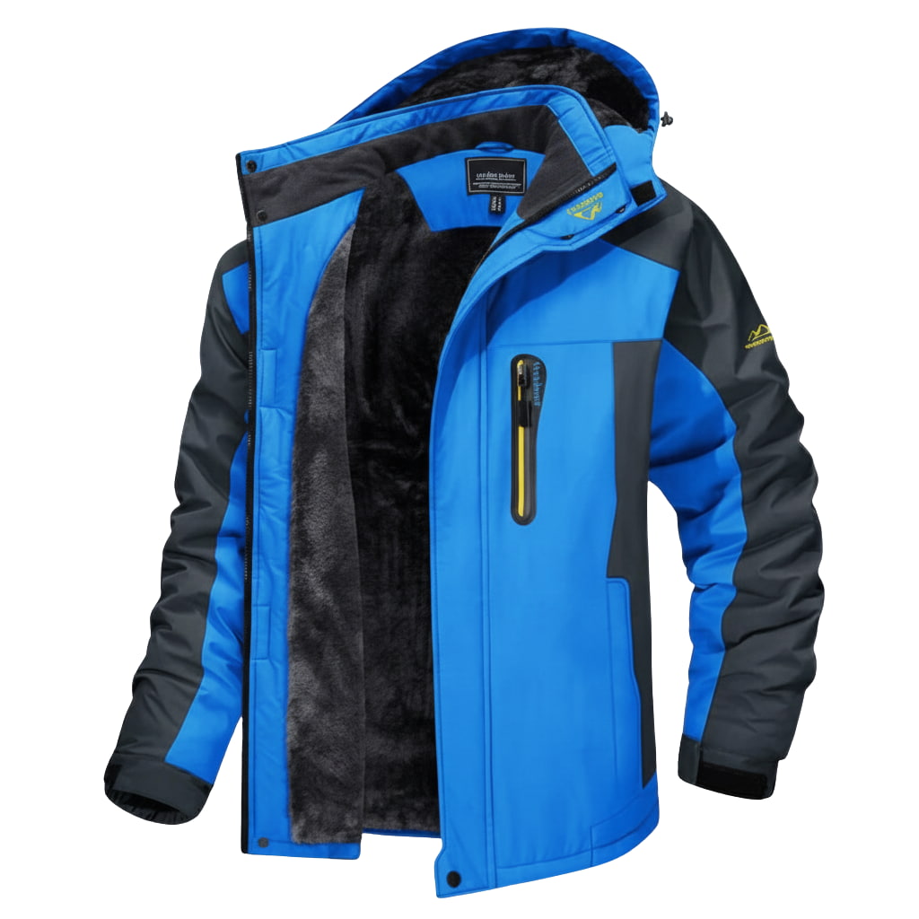 Men's Winter Hooded Jacket - Waterproof & Multi-pocket
