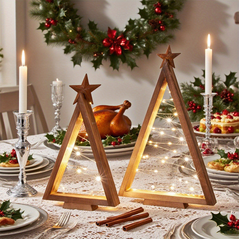 A-Rahmen Beleuchteter Christbaum - Minimalistisches Tisch-Mittelstück