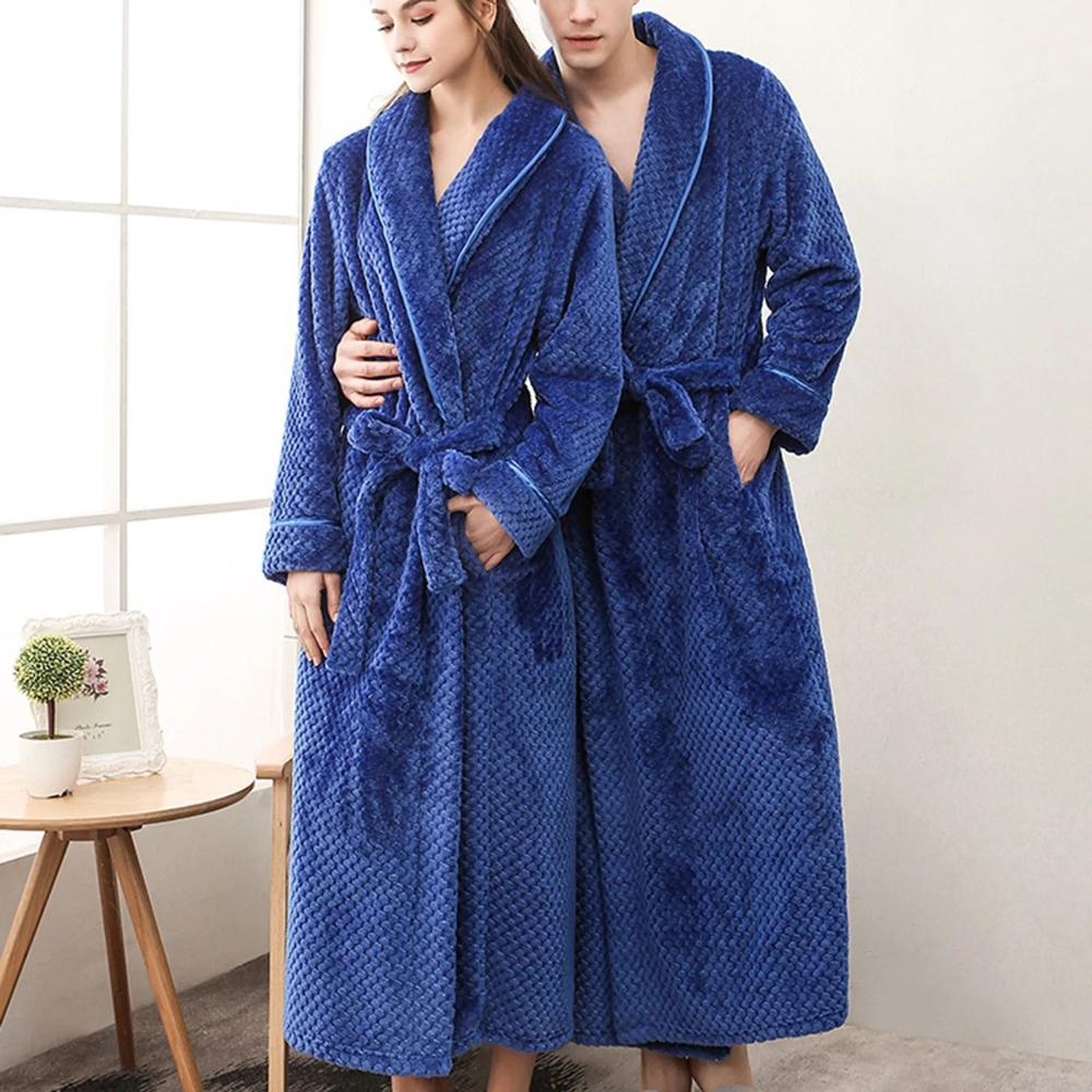 Unisex Langer Bademantel - Schalkragen Loungewear