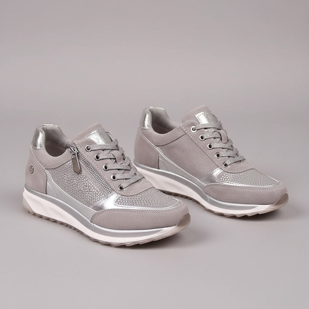 Damen Orthopädische Sneaker - Atmungsaktiv Reißverschluss Komfort