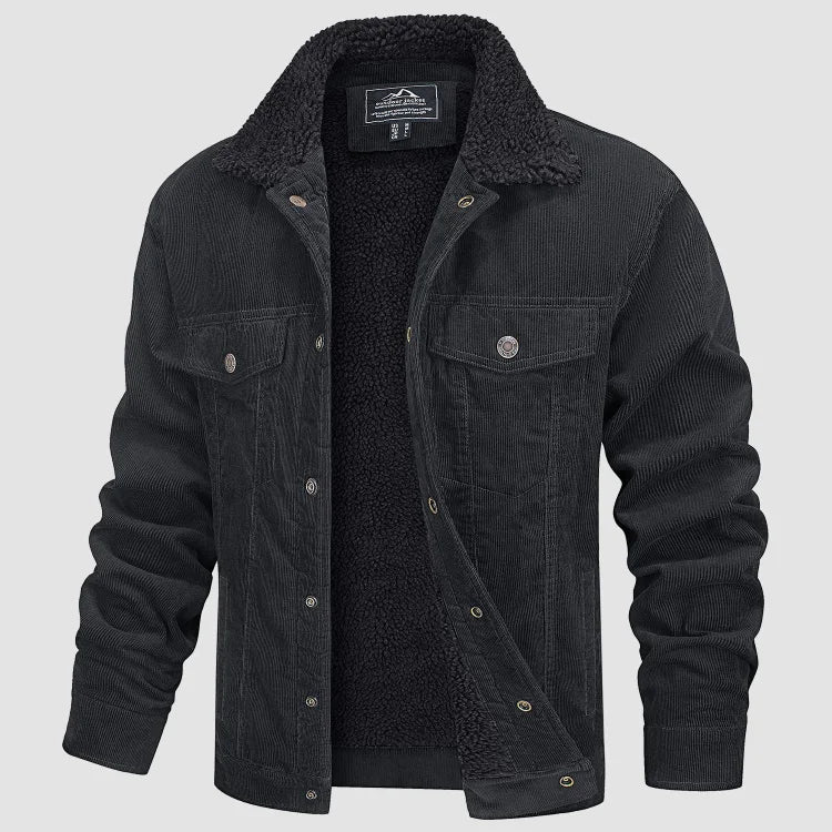 Men's Corduroy Winter Jacket - Cozy & Stylish
