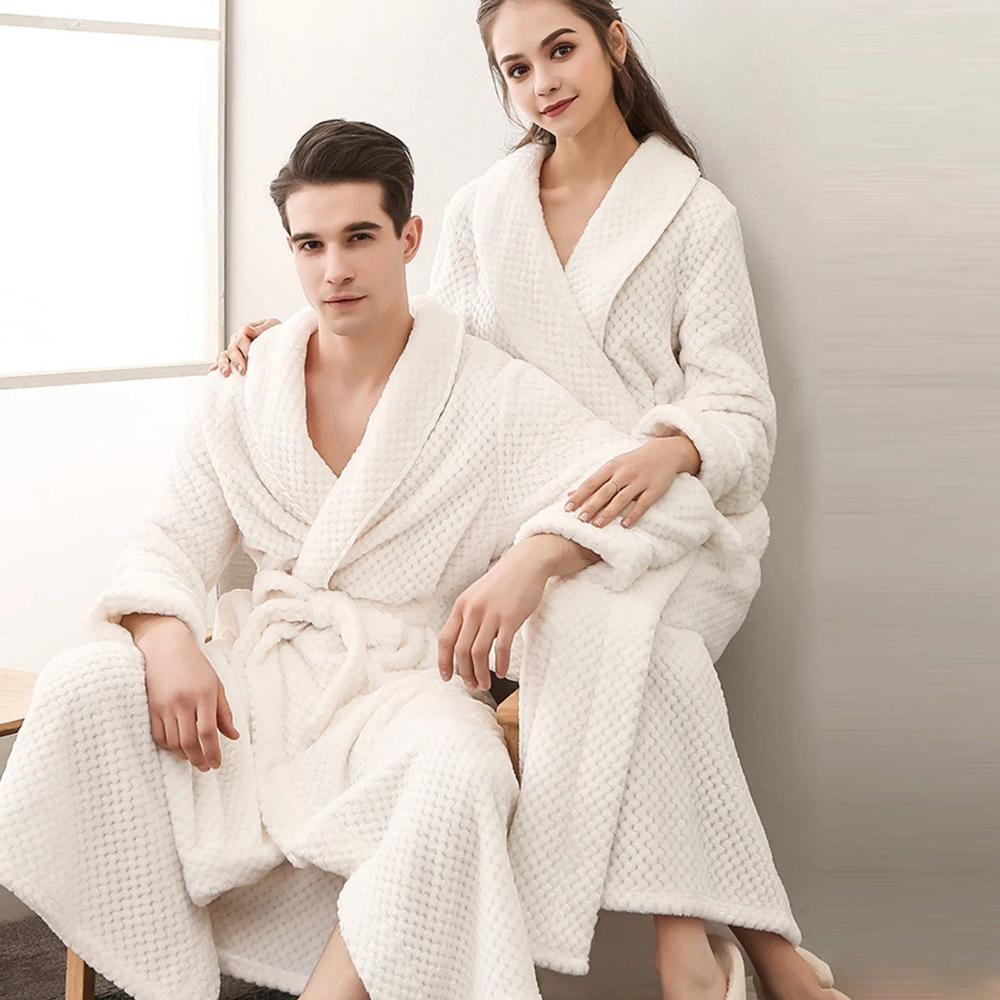 Unisex Langer Bademantel - Schalkragen Loungewear