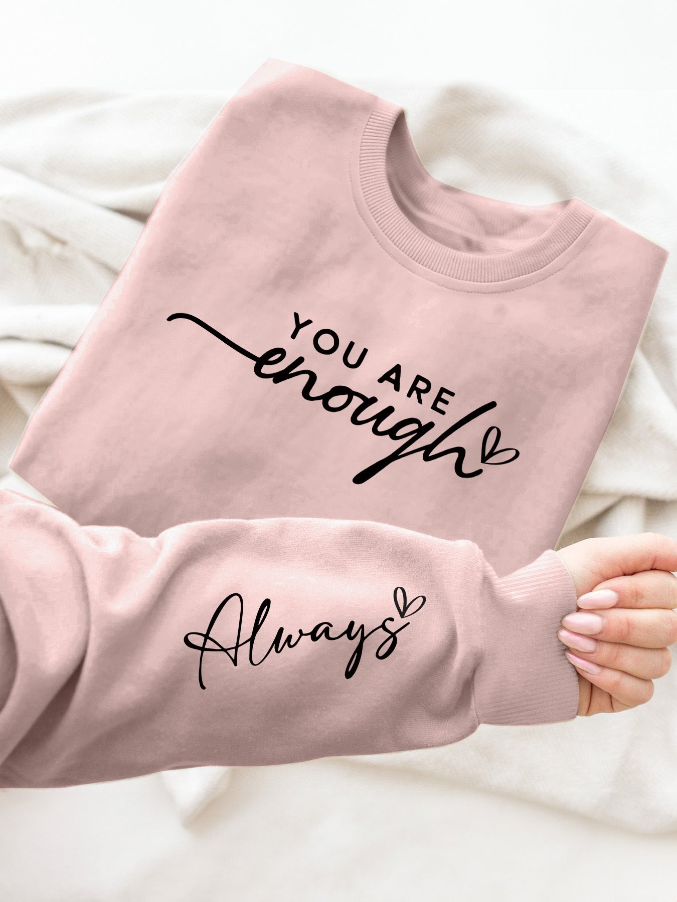 Rosa Oversize-Sweatshirt mit Letter-Print für Damen | Giulia