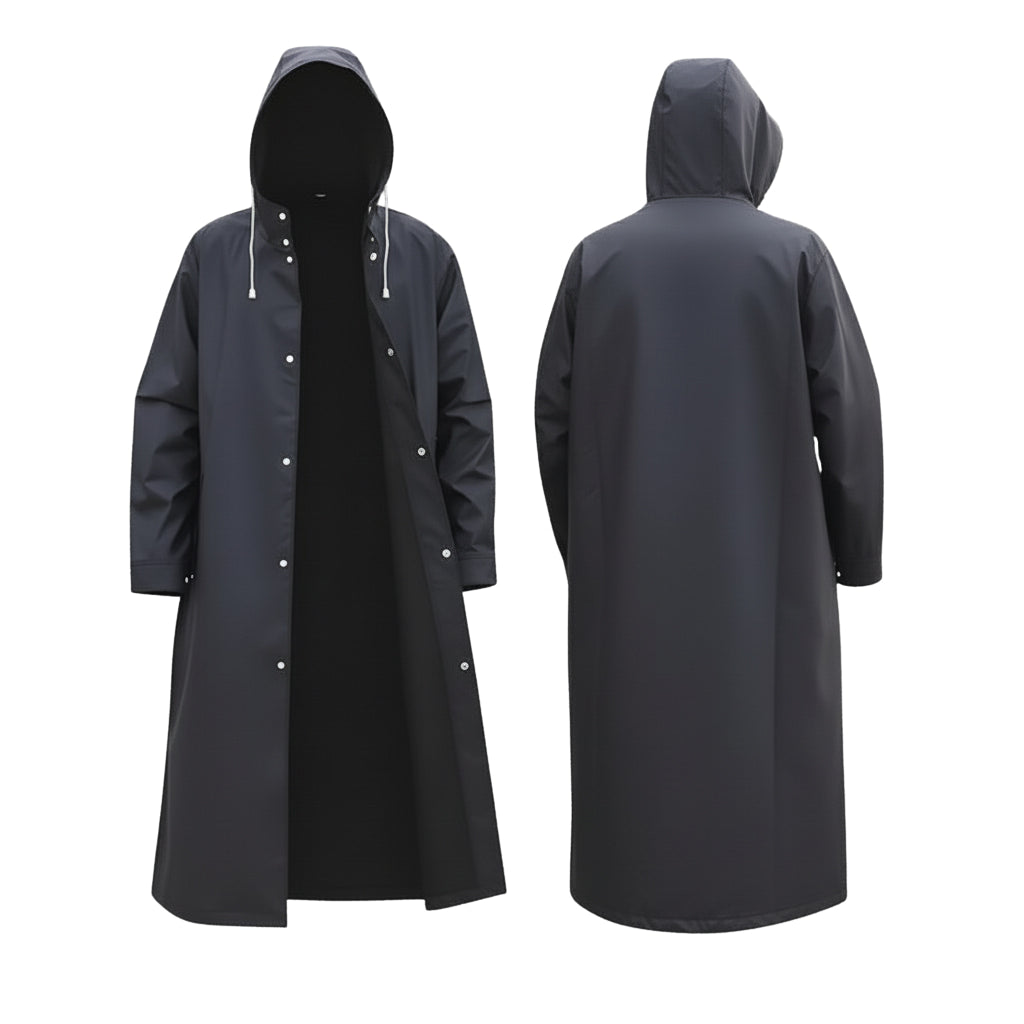 Men's Black Waterproof Jacket - Weatherproof Outerwear
