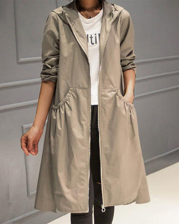 Damen Lange Wasserdichte Jacke - Warme Oberbekleidung