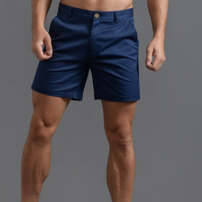 Herren Chino-Shorts - Glatte Vorderseite & Körpernahe Passform