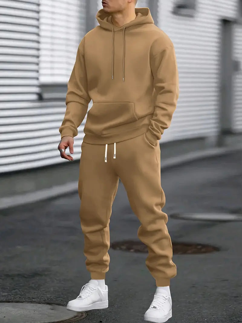 Herren Hoodie und Jogginghosen Set - Lockere Passform mit Bündchensaum