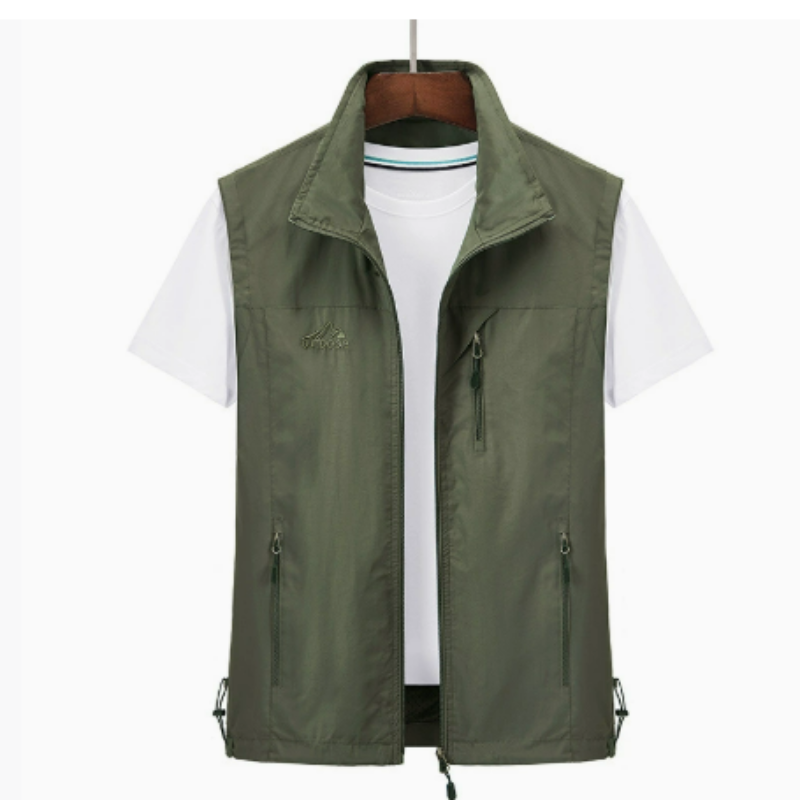 Herren Leichte Outdoor Gilet - Winddicht mit Reißverschlusstaschen