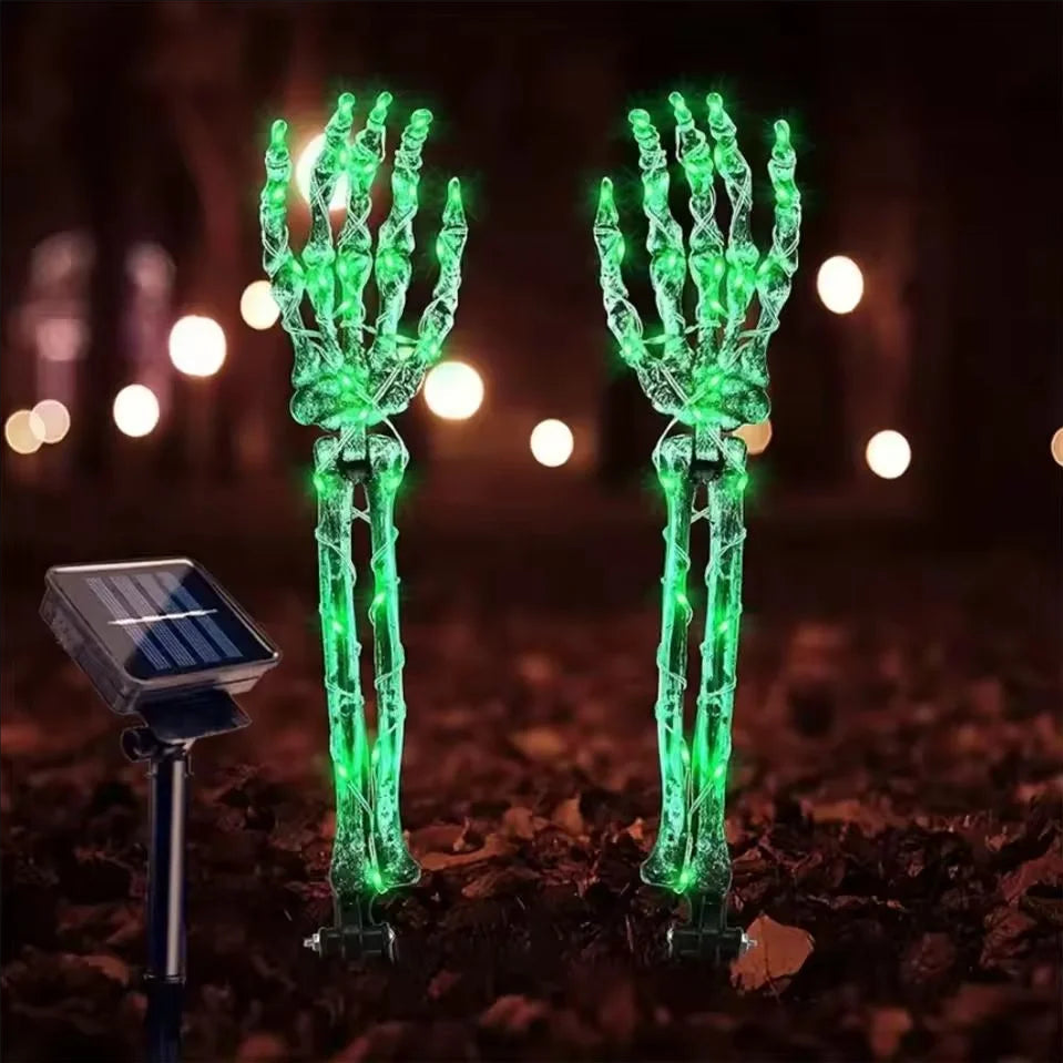 Skelett Braccio Luci Solari - LED Paletti da Giardino Decorazione di Halloween