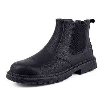 Herr Chelsea-stövlar att glida in i - slip-on-stil med profilssula