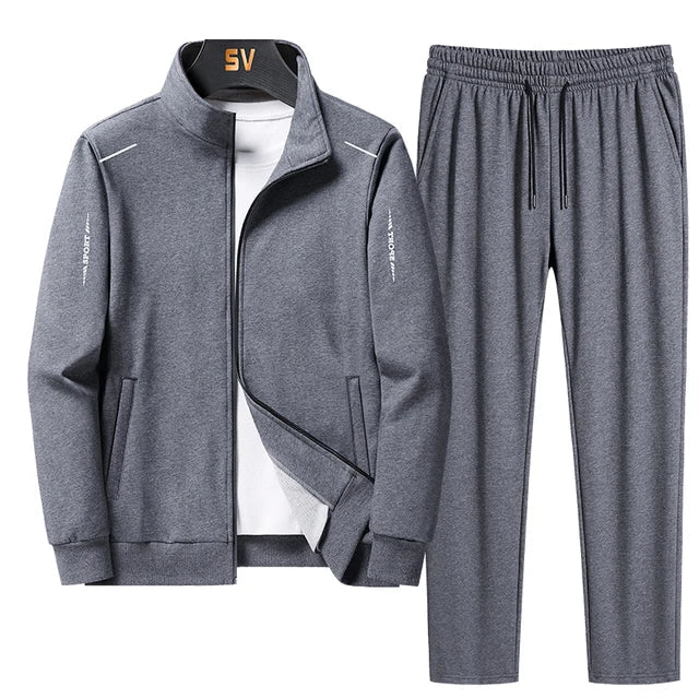 Herren Trainingsanzug-Set - Jacke mit Reißverschluss & Hosen mit Kordelzug