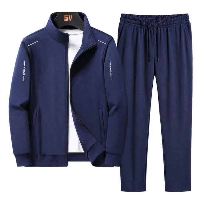 Herren Trainingsanzug-Set - Jacke mit Reißverschluss & Hosen mit Kordelzug