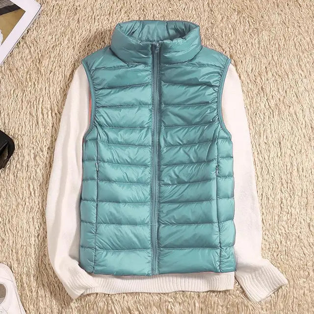 Women's Ultra Light Puffer Vest - Quilted & Packable