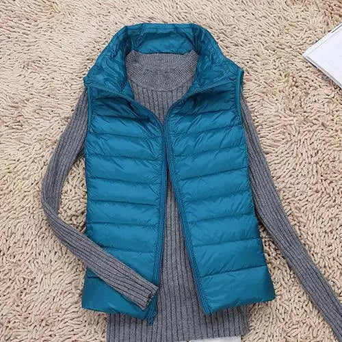 Women's Ultra Light Puffer Vest - Quilted & Packable