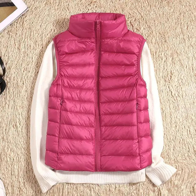 Women's Ultra Light Puffer Vest - Quilted & Packable