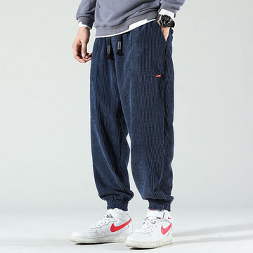 Herren Weite Cord-Jogginghose - Schmaler Beinabschluss
