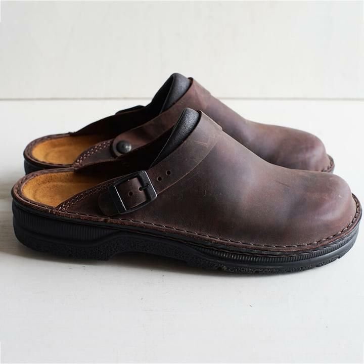 Leren Klompen voor Heren - Slip-on met Gespdetail