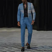 Herren 2-teiliger Anzug – Ombre Blazer & Gerade Hose