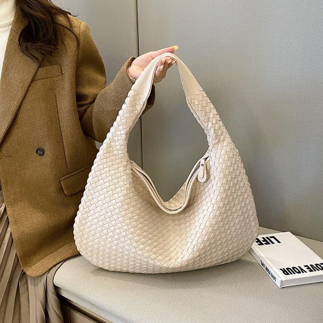 Damen Geflochtene Tote Bag - Eleganter Hobo-Stil