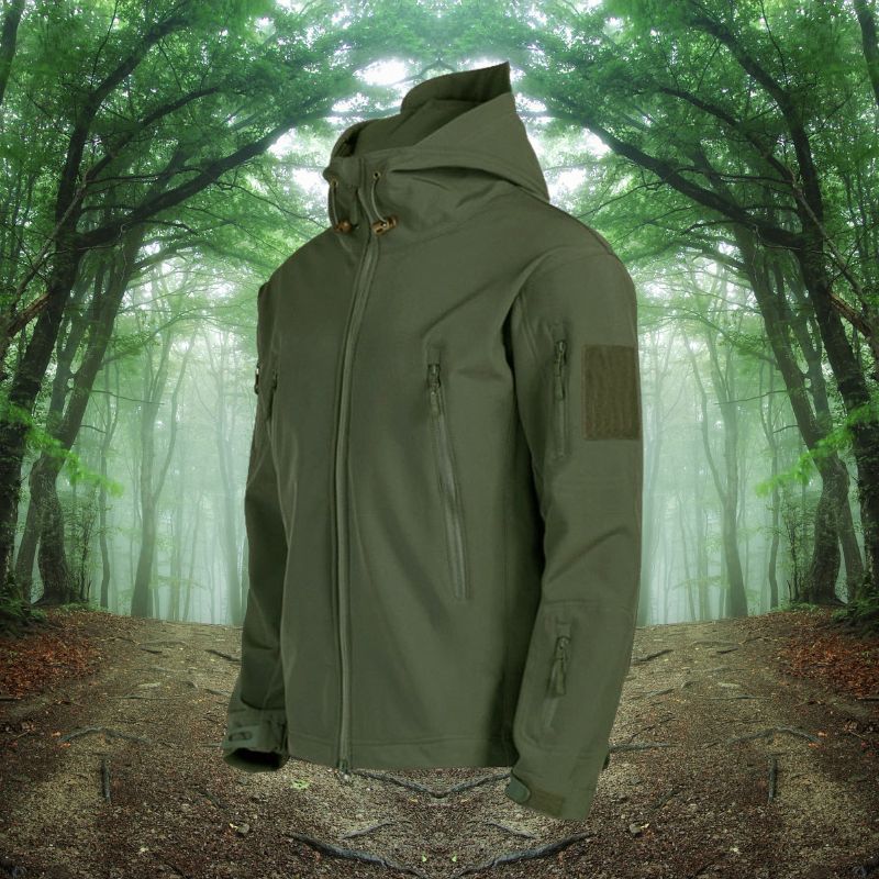 Herren Winter-Kapuzenjacke - Multi-Pocket-Utility-Stil