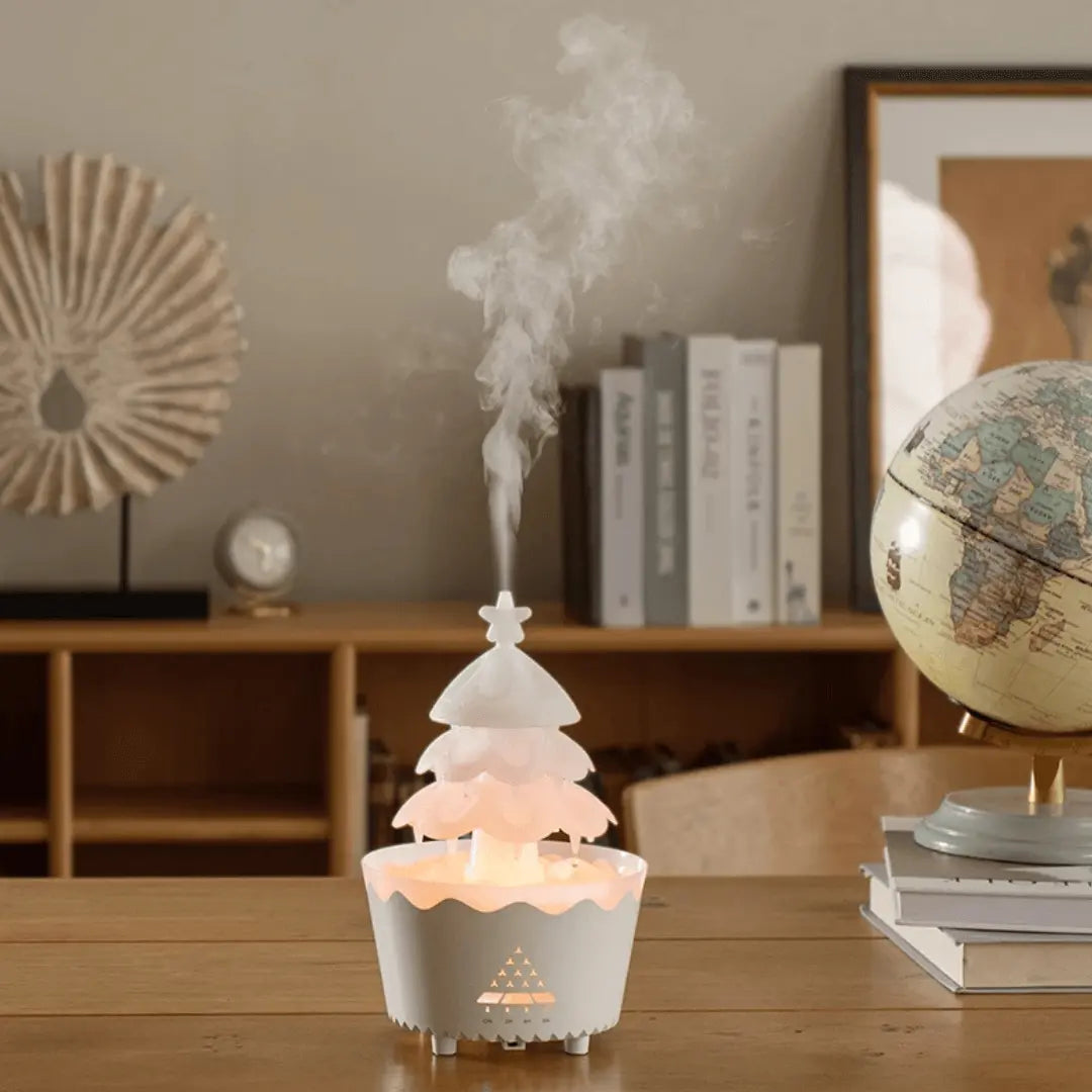 Difusor de Aroma de Árbol de Navidad – Humidificador Eléctrico con Luz LED