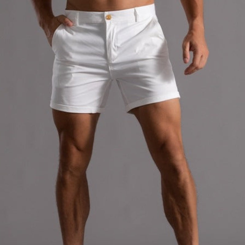 Herren Chino-Shorts - Glatte Vorderseite & Körpernahe Passform