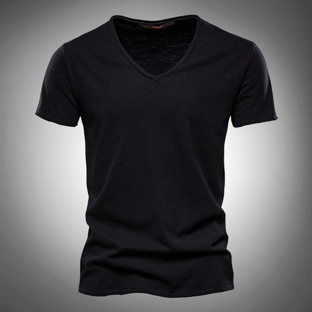 Klassisches V-Ausschnitt T-Shirt für Herren