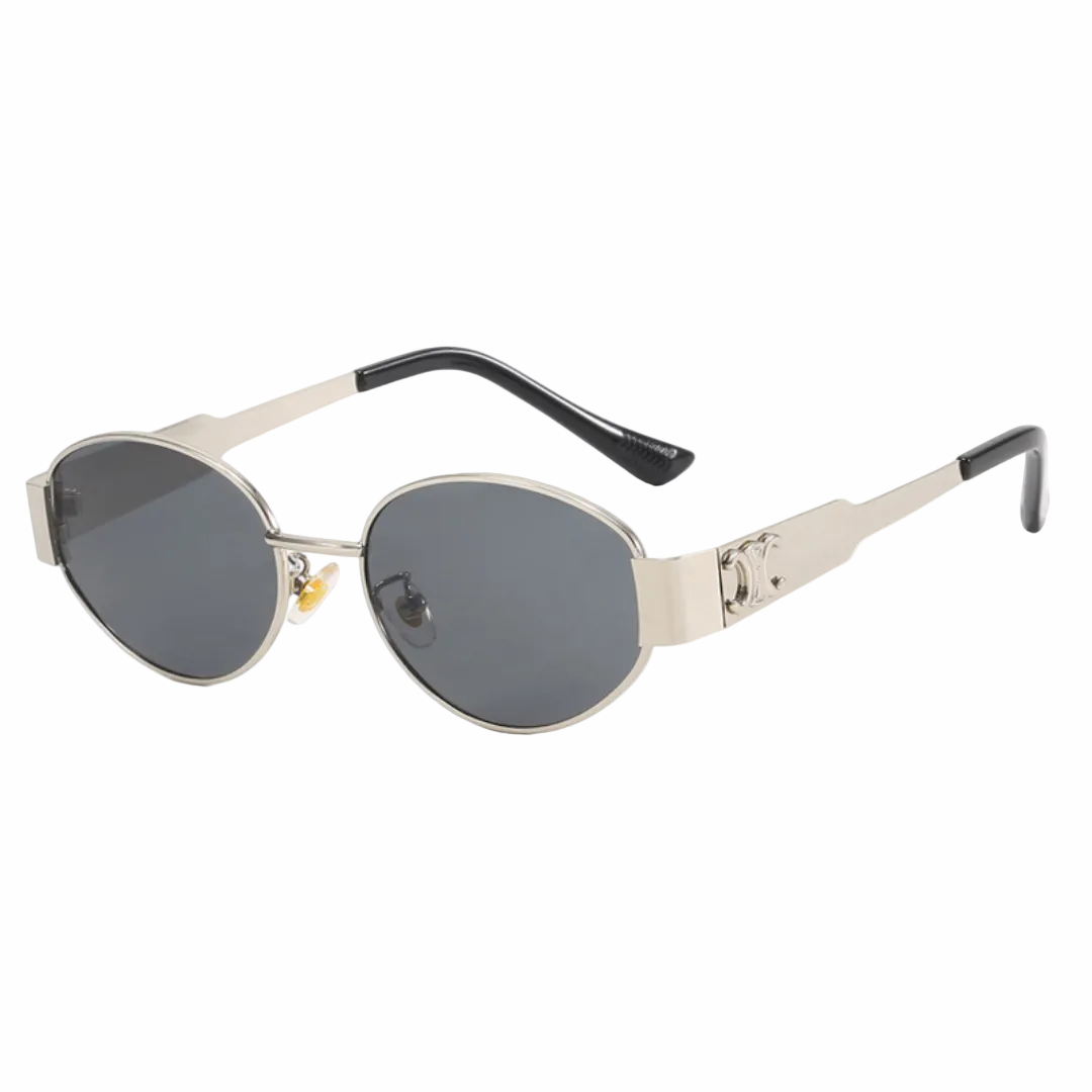 Damen Trendy Vintage Sonnenbrille Ovaler Rahmen und Getönte Gläser