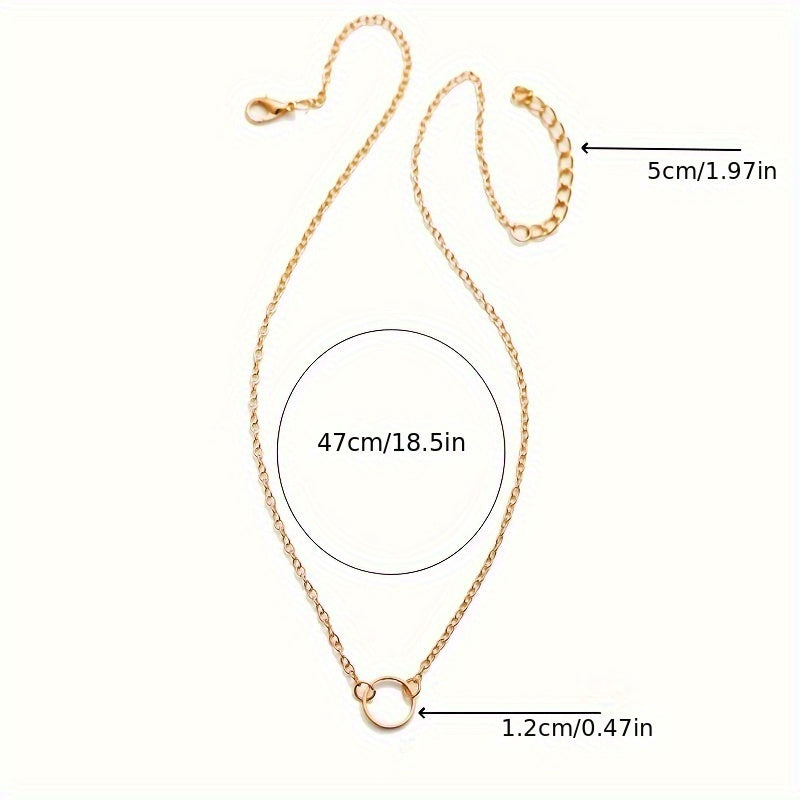Damen Minimalistische Lariat Halskette - Y-förmiger Tropfenstab