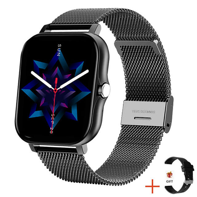 Women's Slim Minimalist Smartwatch - Rectangular Design with Health Monitor