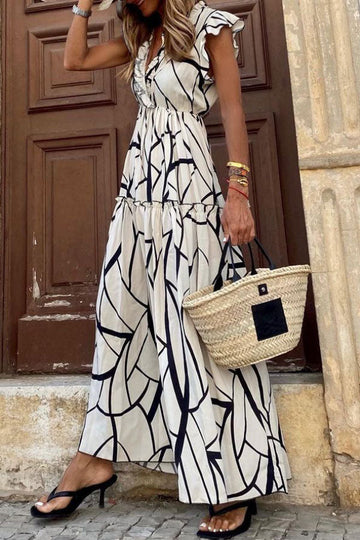 Fließendes Weißes Maxikleid für Damen