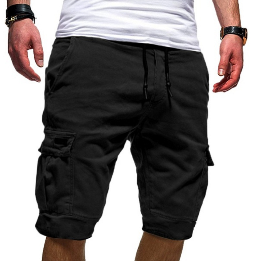 Men's Cargo Shorts - Relaxed Fit with Elastic Waist