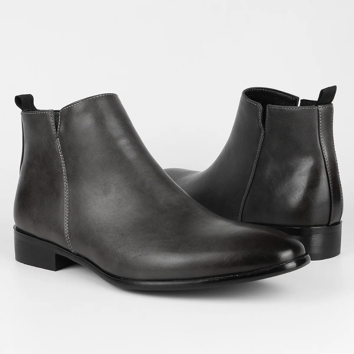 Men's Formal Ankle Boots - Side Zipper