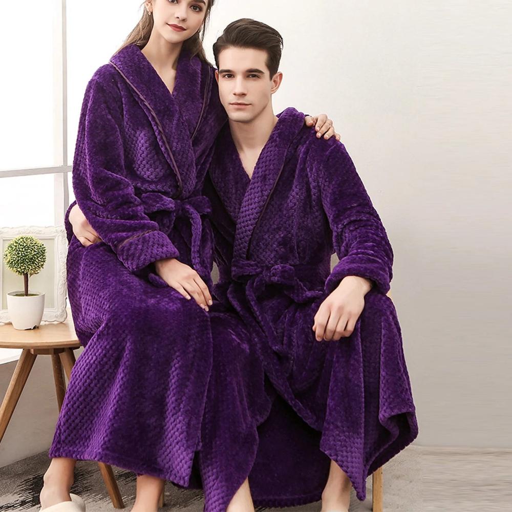 Unisex Langer Bademantel - Schalkragen Loungewear