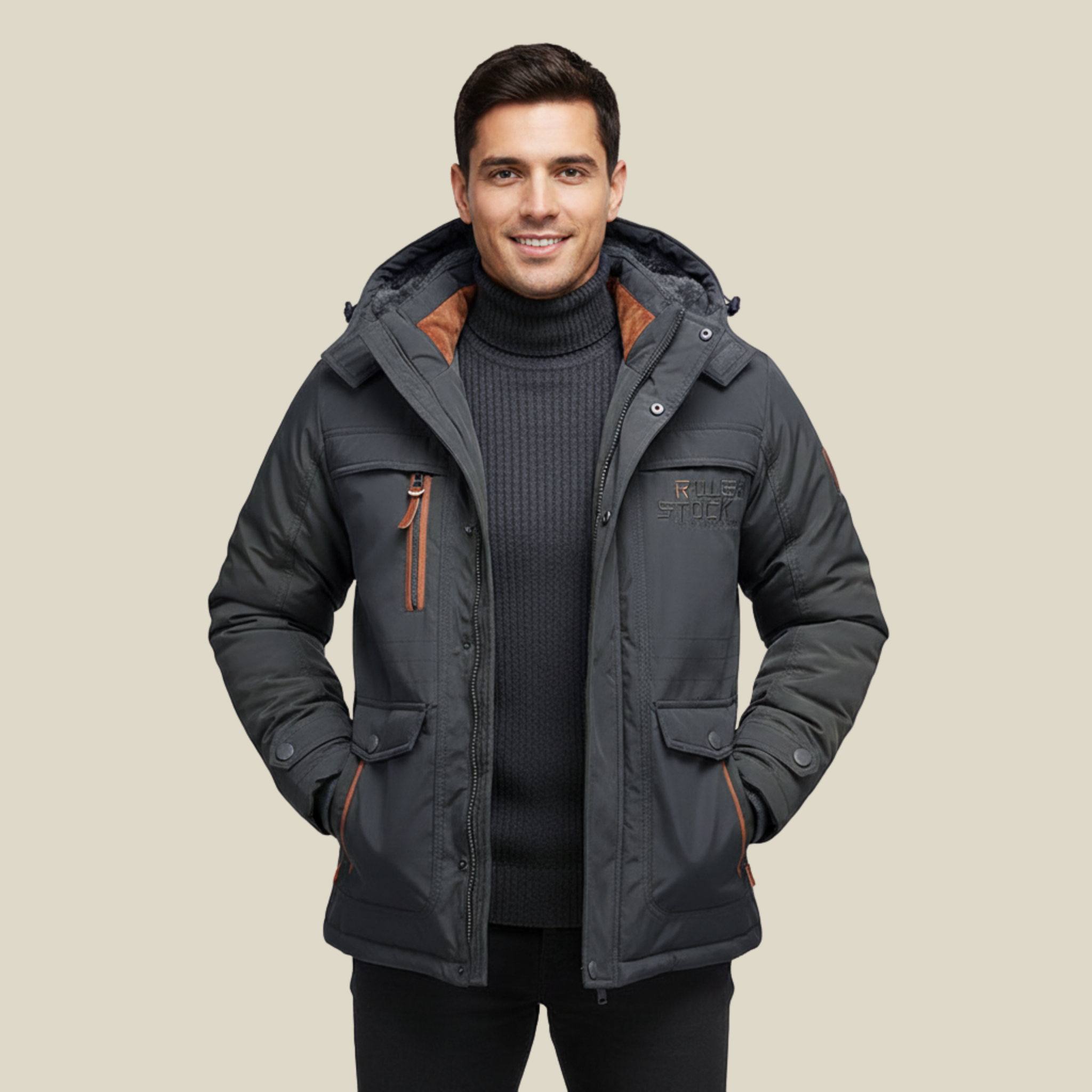 Herren Wasserdicht Winterjacke - Mit Kapuze und mehreren Taschen