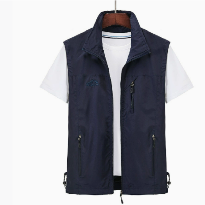 Herren Leichte Outdoor Gilet - Winddicht mit Reißverschlusstaschen