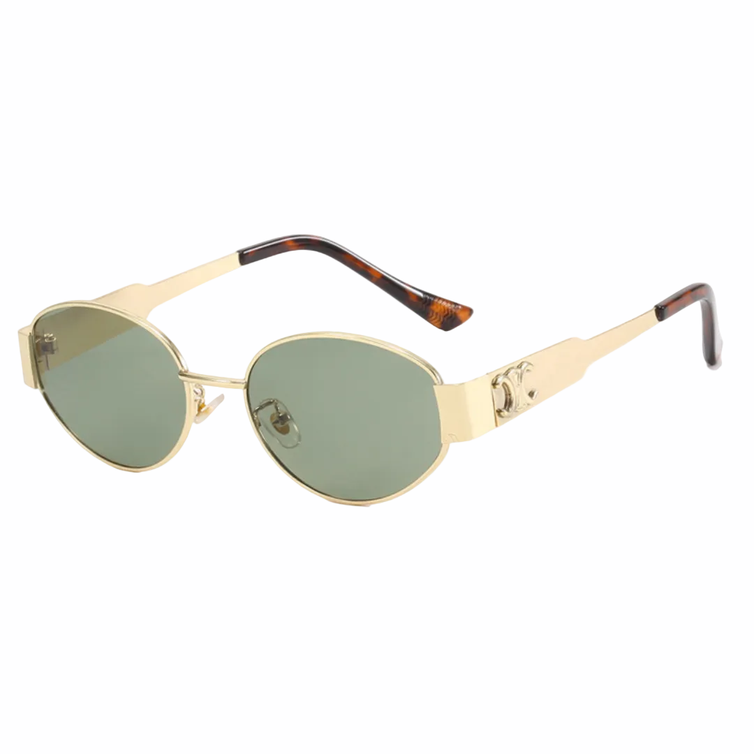 Damen Trendy Vintage Sonnenbrille Ovaler Rahmen und Getönte Gläser