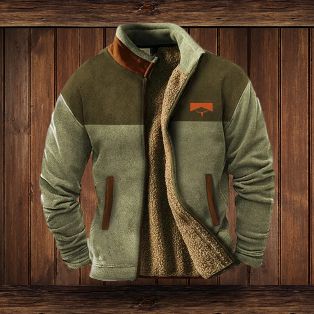 Herren Tribal Muster Jacke - Weiche Textur mit Stehkragen