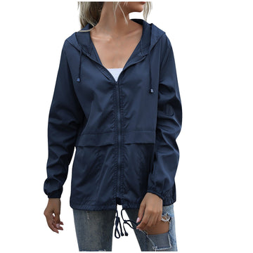 Damen Kapuzen Wasserdichte Jacke - Bequeme Oberbekleidung