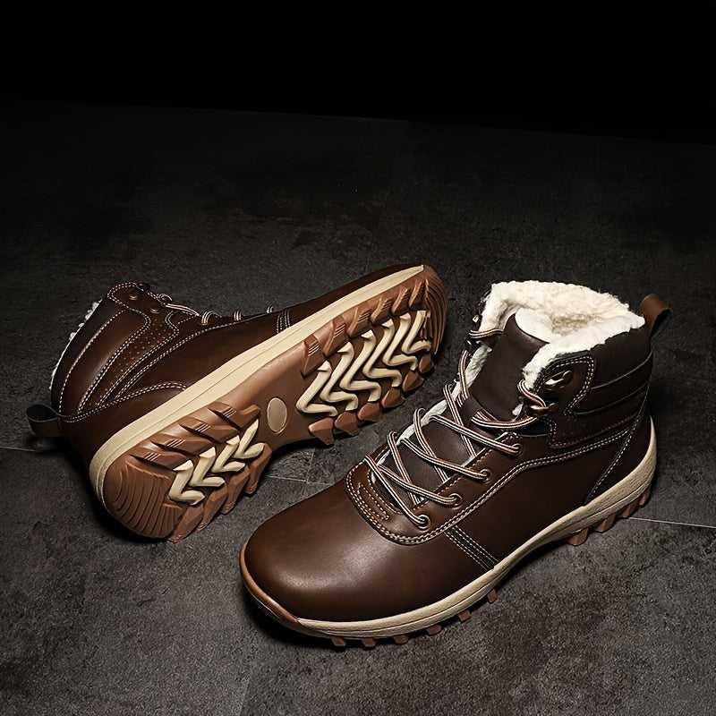 Herren Winter-Wander-Stiefeletten – Thermofutter mit Rutschfester Außensohle
