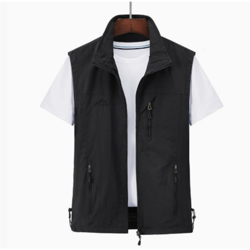 Herren Leichte Outdoor Gilet - Winddicht mit Reißverschlusstaschen