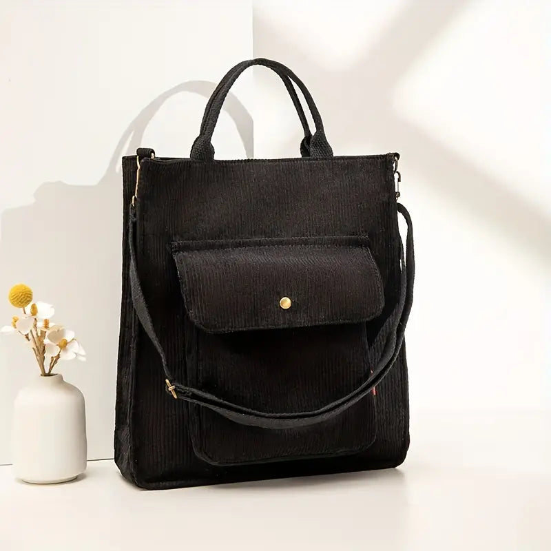 Damen Cord Tote Bag - Elegante Accessorio Quotidiano