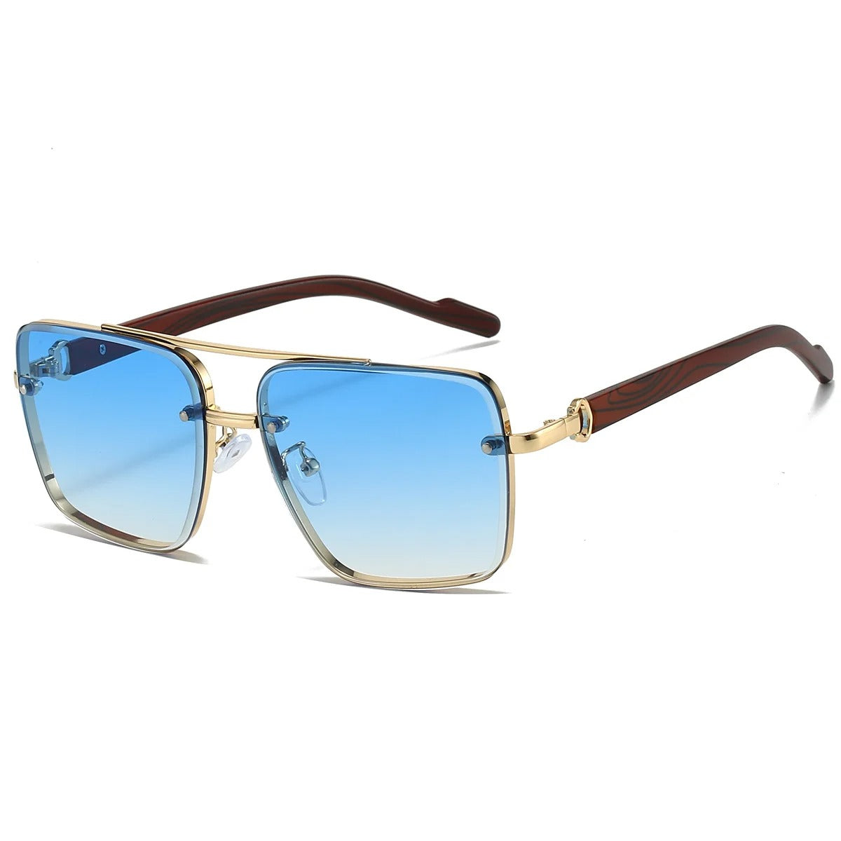 Herren Aviator Sonnenbrille UV400 Schutz Und Verlaufgläser