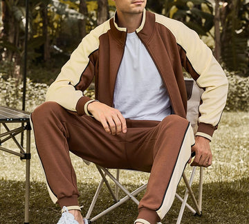 Herren Trainingsanzug-Set - Jacke mit Reißverschluss & Jogginghose