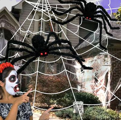 Halloween Riesiges Spinnennetz Deko Set - Für Außen und Witterungsbeständig