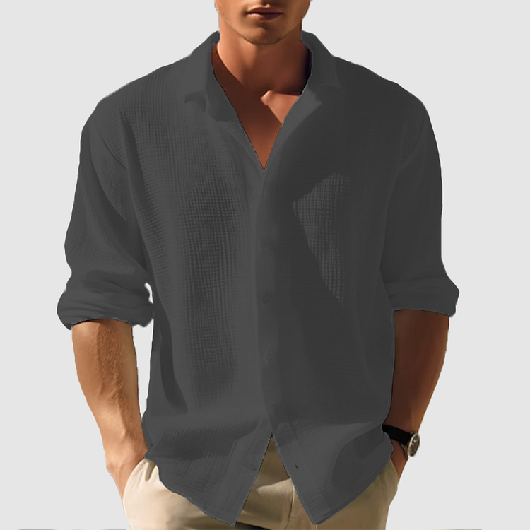 Herren Leinenhemd - Leicht & Button-Down